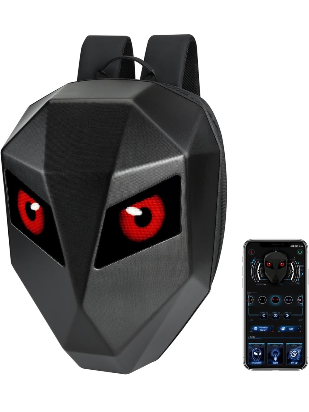 LED Backpack With DIY Programmable Full Color Screen - Picture 2 of 10